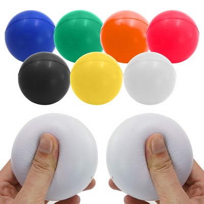 3" Pure Color PU Stress Reliever Toys Ball