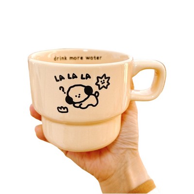10 Oz. Stackable Ceramic Coffee Mugs