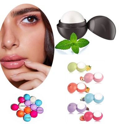 Custom Fruit Flavoured Lip Care Balm Beauty Scented Sphere Lip Balm For Women