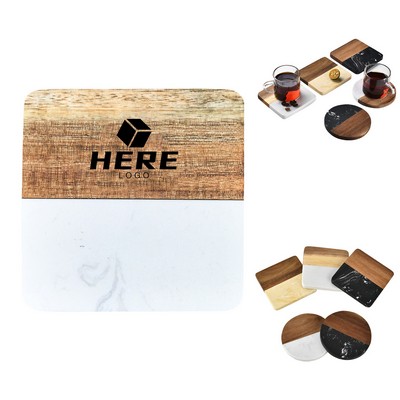 Marble And Wooden Coasters