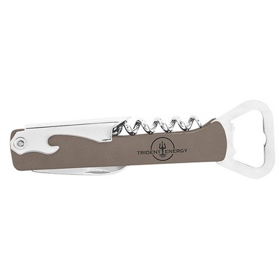 Bottle Opener & Wine Corkscrew (Gray)